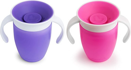 Munchkin Miracle 360 Trainer Cup, 2 Pack, Pink/Purple - Image 4
