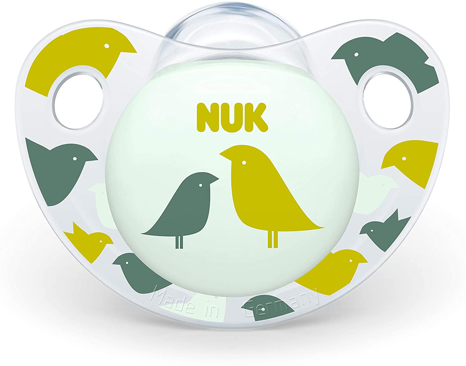 Nuk Trendline 2 x Orthodontic Silicone Dummies 06 Months with Dummy Box Flowers/Birds BigaMart