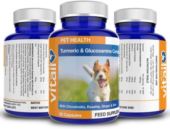 Turmeric and Glucosamine Complex for Pets. Turmeric for Dogs and Cats with Glucosamine, Vitamin C, Rosehip, Ginger and Zinc. 90 Capsules - Image 3