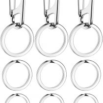 Jovitec 3 Sets Dog Tag Clip Durable Dog ID Tag with Rings for Dogs and Cats Collars Harnesses