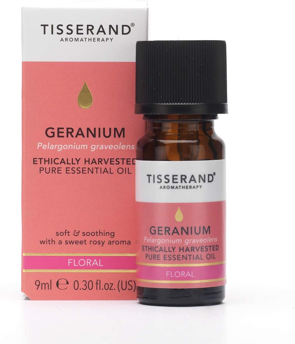 Tisserand, Geranium, Ethically Harvested, 100% Natural Pure Essential Oil, Massage Oil for Aromatherapy Skin, and Diffuser