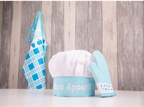 New Classic Toys 10681 Set Blue Incldued Apron, Chef's hat, Oven Mitt for Kids Cooking Simulation Educational Color Perception Toy for Preschool Age Toddlers Boys Girls - Image 3
