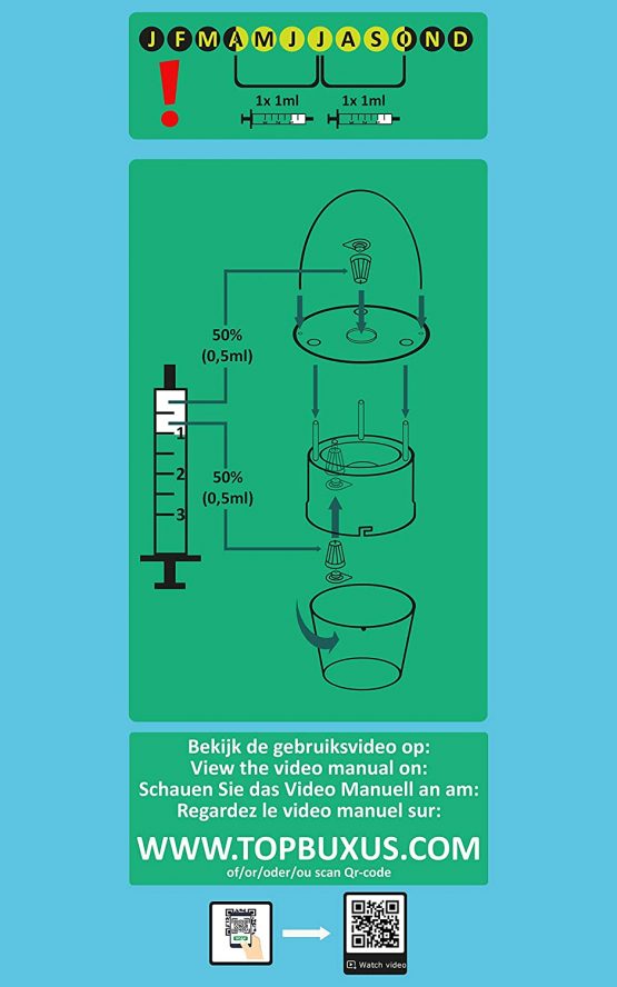 TOPBUXUS Pheromone Lure Refill for Box Tree Caterpillar Moth Traps 2 Syringes for 1 Whole Season - Image 4