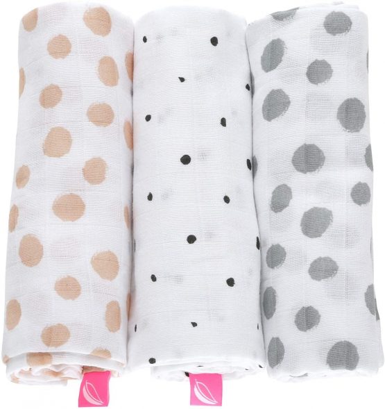 Motherhood Premium Burp Cloth Nappies/Muslin Nappies Set of 3 Öko-Tex Standard 100 100% Pure Cotton 70 x 80 cm Apricot - Image 2