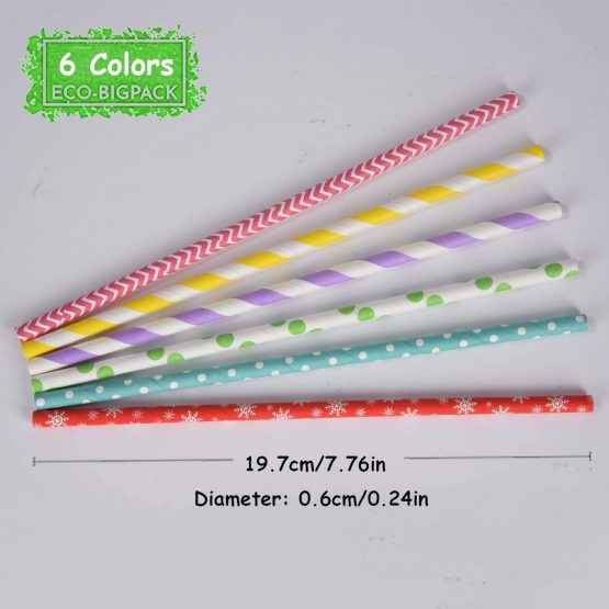 LessMo 150 PCS Paper Drinking Straws, Recyclable Drinking Straws, Plastic-Free, Eco-Friendly-Great for Cocktails, Cold Drinks & Juices | Suitable for Parties, Weddings - Image 2