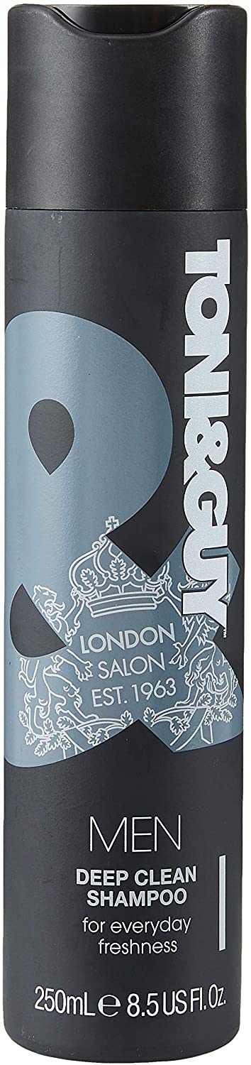 Toni & Guy Men's Deep Clean Shampoo with Charcoal Extract, 250ml, 250 ml (Pack of 1)