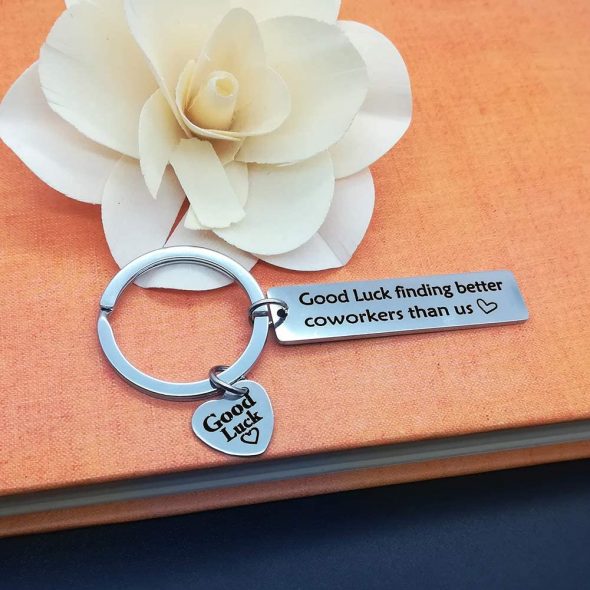 Colleague Leaving Gift Keychain Good Luck Finding Better