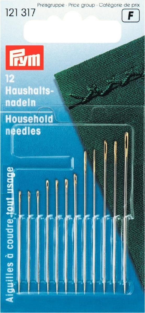 Prym Household Sewing Needles, Metal, Silver, 4.5 x 2 x 0.2 cm