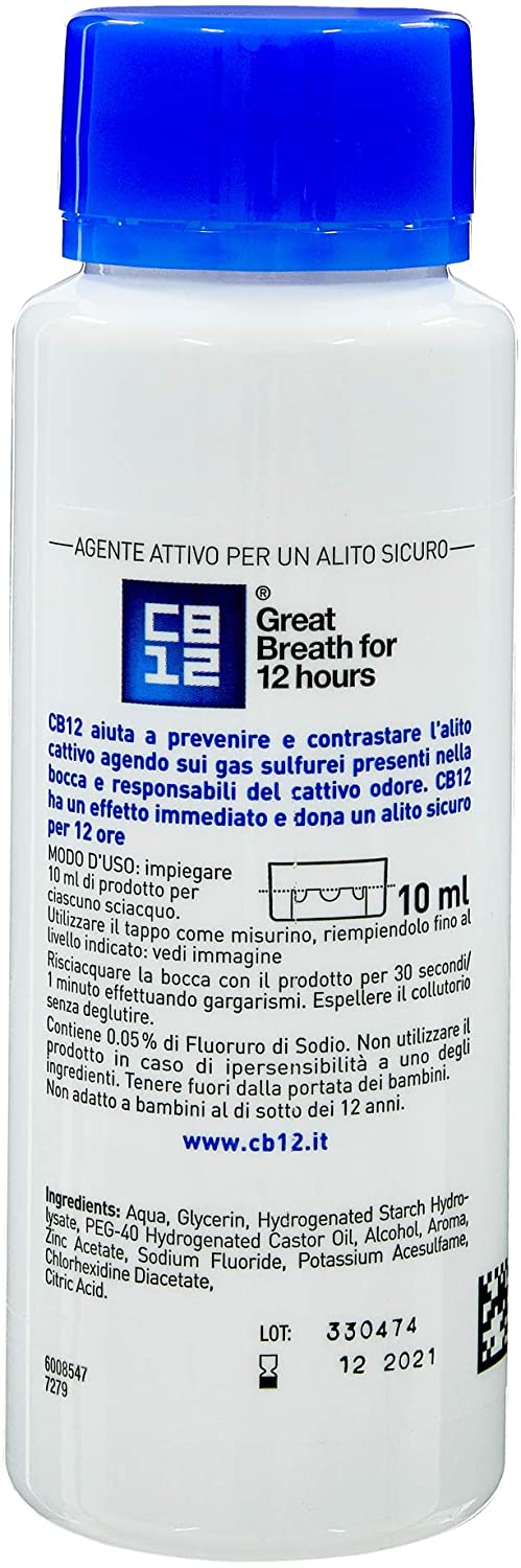 CB12 250ML 3 Pack Mint / Menthol Mouthwash, 250 ml (Pack of 3) - Image 2