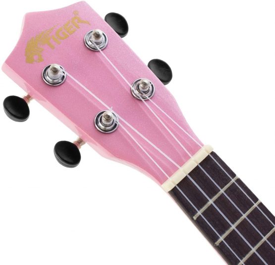 TIGER UKE7-PK Soprano Ukulele for Beginners includes Gig Bag, Felt Pick, Spare Set of Strings Now Equipped with Aquila Strings Pink - Image 3