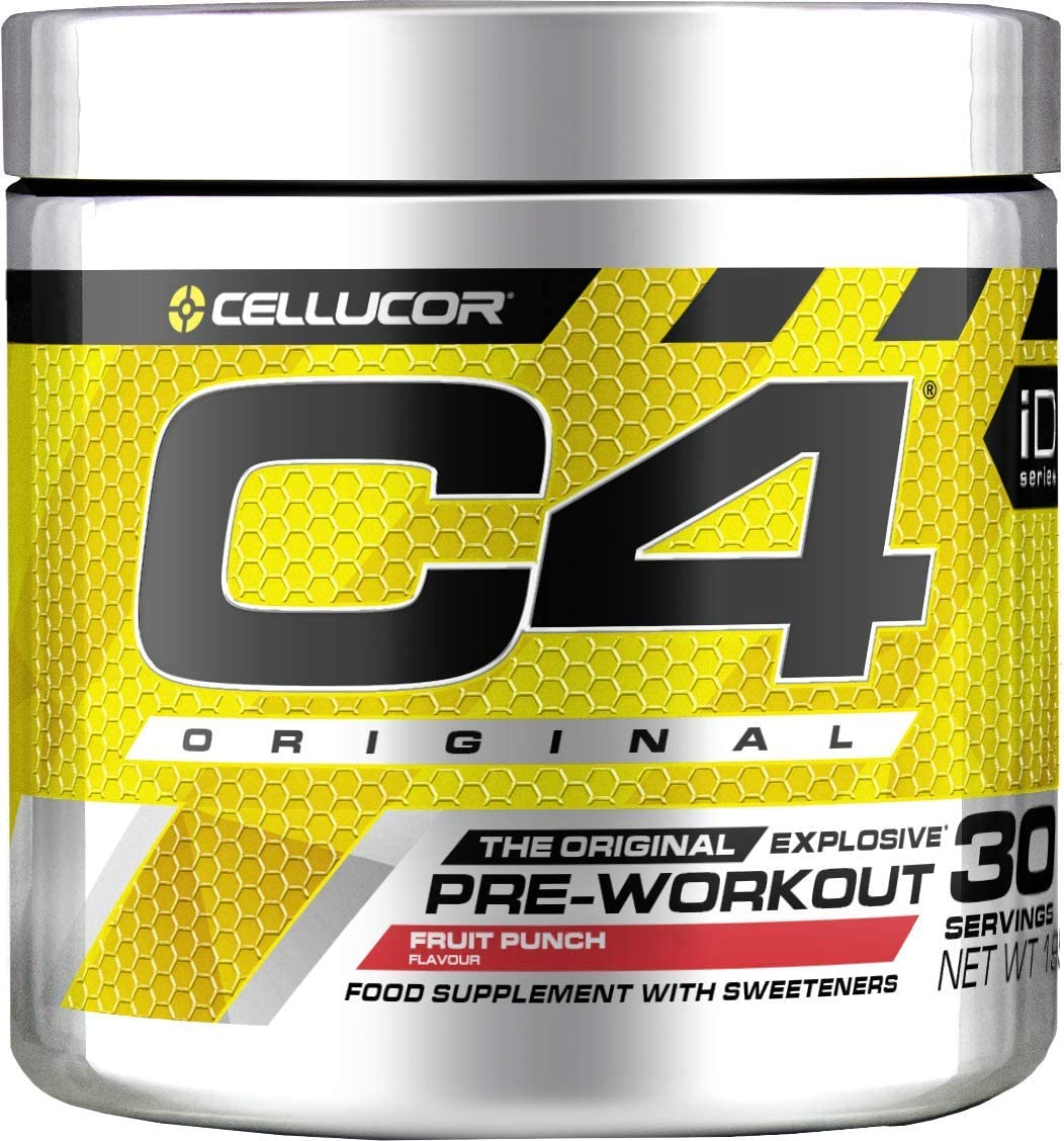C4 Original Beta Alanine Sports Nutrition Bulk Pre Workout Powder for Men & Women, Yellow, 30 Servings