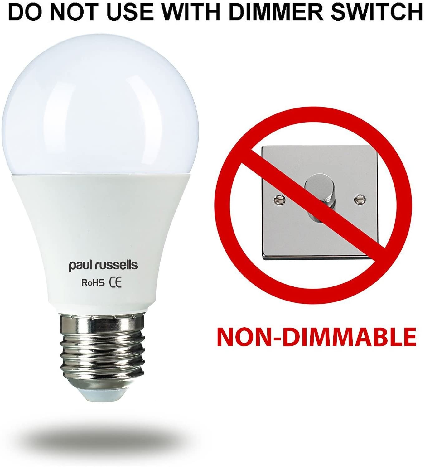 paul russells E27 Edison Screw LED Light, 13W = 100W Equivalent Bulbs, 1521 Lumens, 4000K Standard ES A60 LED GLS - Image 4