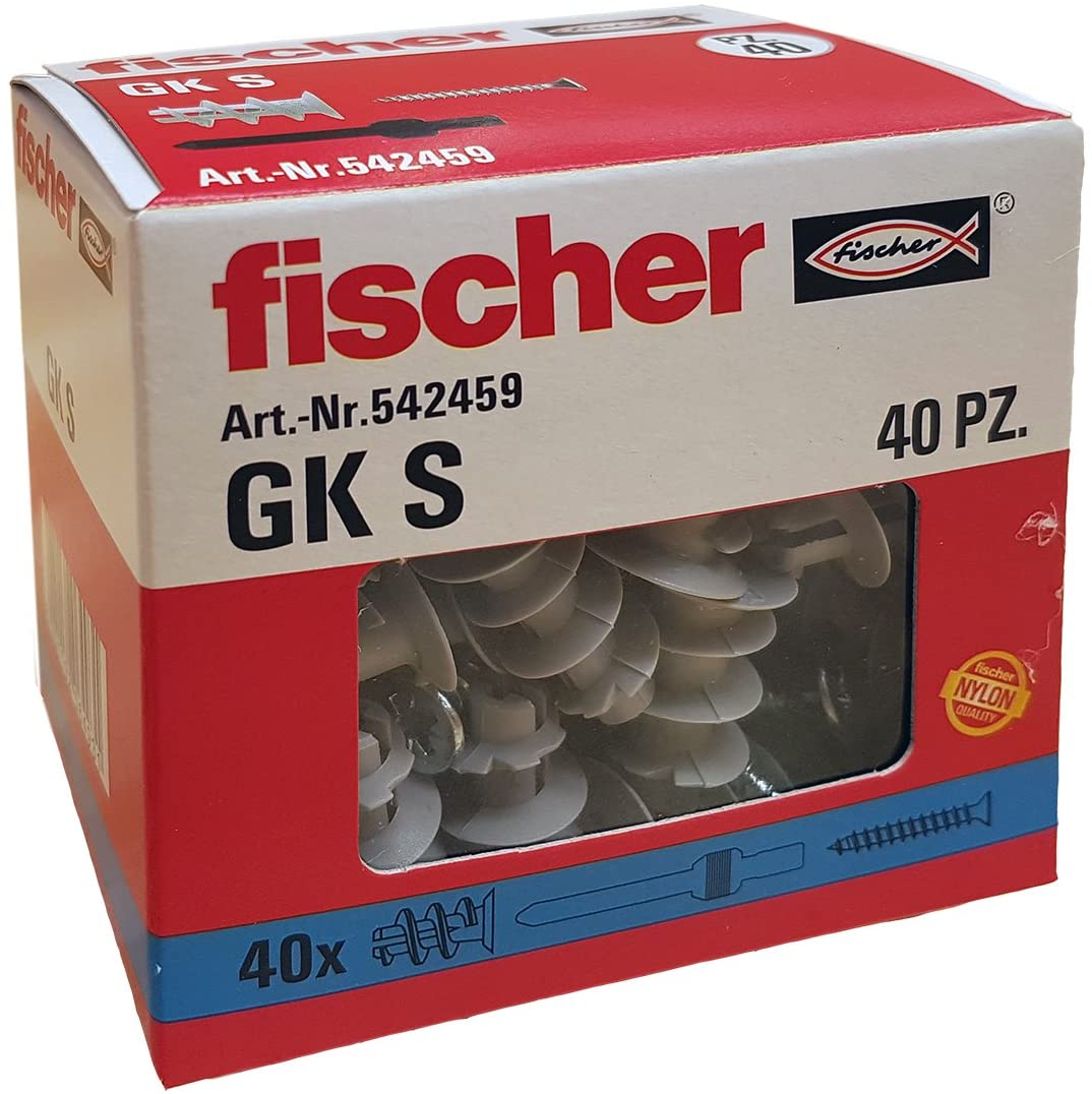 Fischer, Grey, 542459, 40 pz con vite