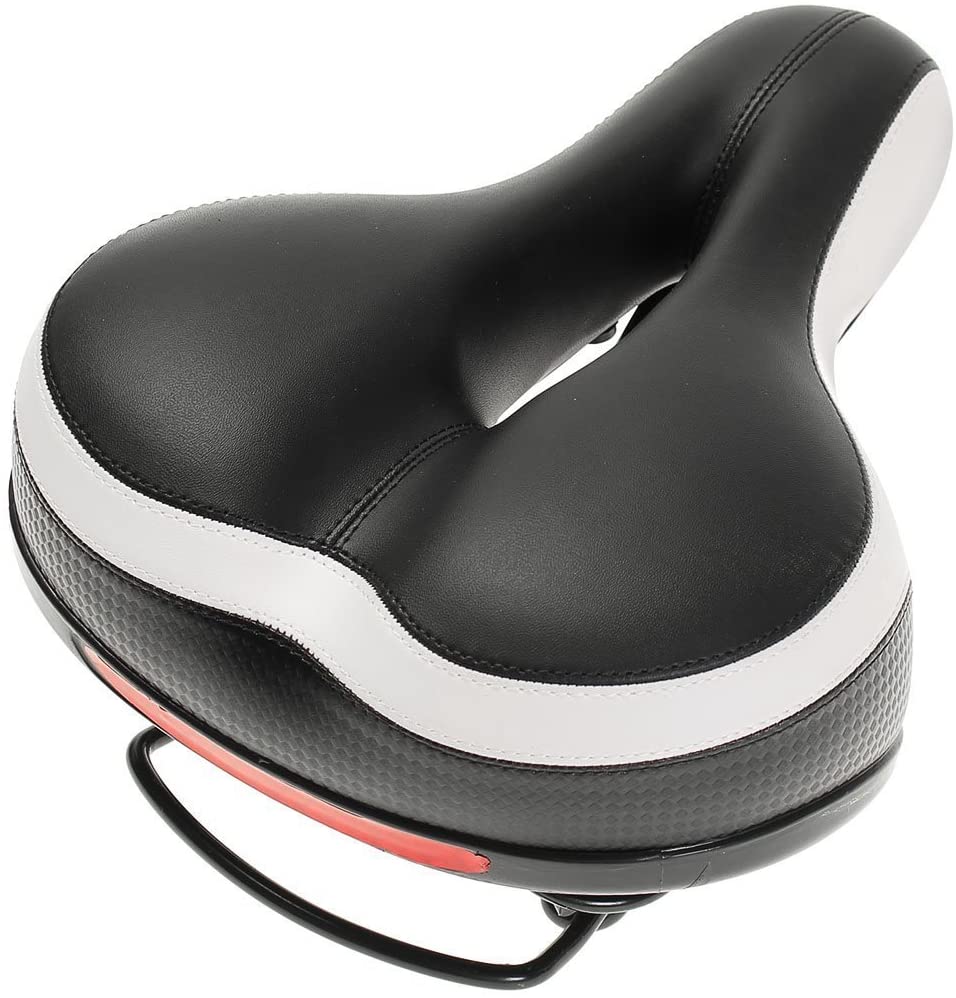 BigTron Leather Soft Bicycle Saddle Dual Spring Suspension Bike Seat ...