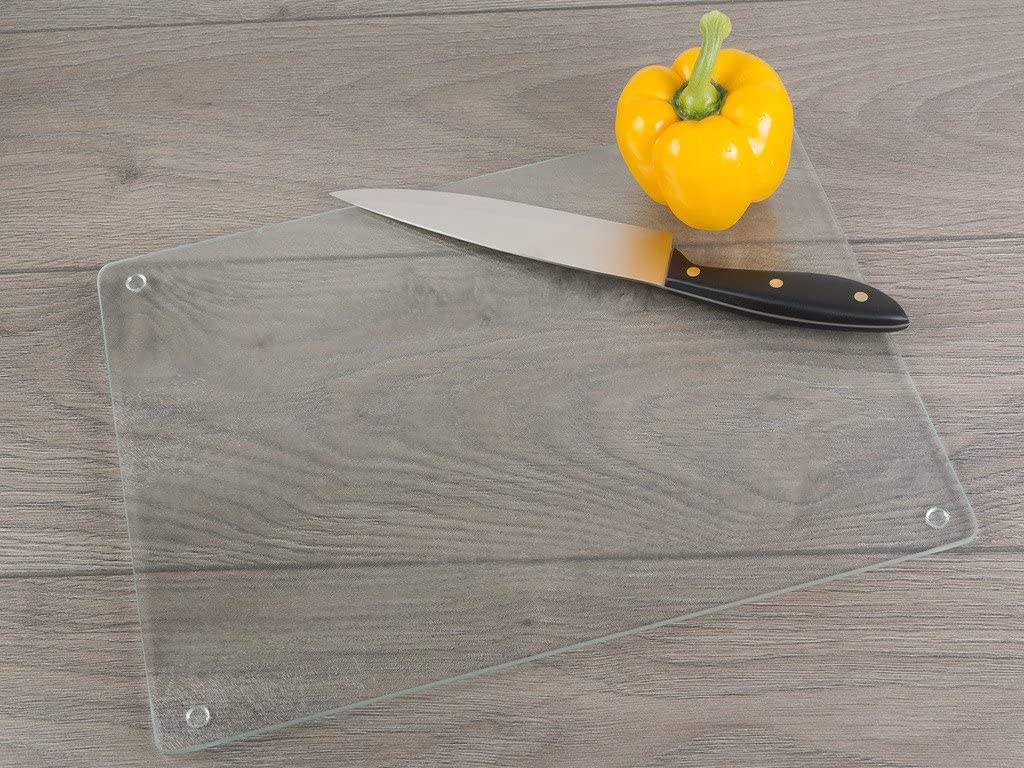 Creative Tops Everyday Home Textured Translucent Glass Worktop Protector, 40 x 30 cm (16" x 12"), Transparent, 40L x 30W cm