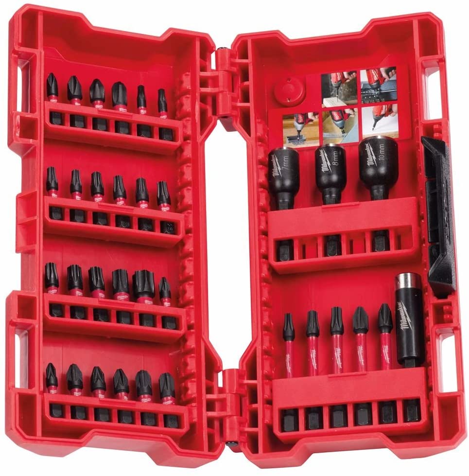 Milwaukee 4932430905 Shockwave Impact Bits and Nut Drivers Set (33 Piece), Red, Variety Pack - Image 2