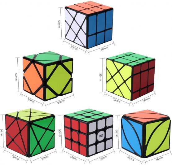 ROXENDA Cubes, [6 Pack] Magic Cube Set - Skew Axis Windmill Fisher Ivy 3x3x3 Cube Smooth Magic Cubes Puzzles Collection - Image 2