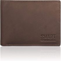 Koruma Mens Premium Genuine Leather Bifold Wallet Smart Credit Card Blocker and Coin Pocket with RFID – Brown 3-in-1 Wallet