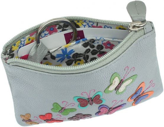 Mala Leather Harper Collection Leather Coin Purse - RFID Protection 4170_9 Grey - Image 3