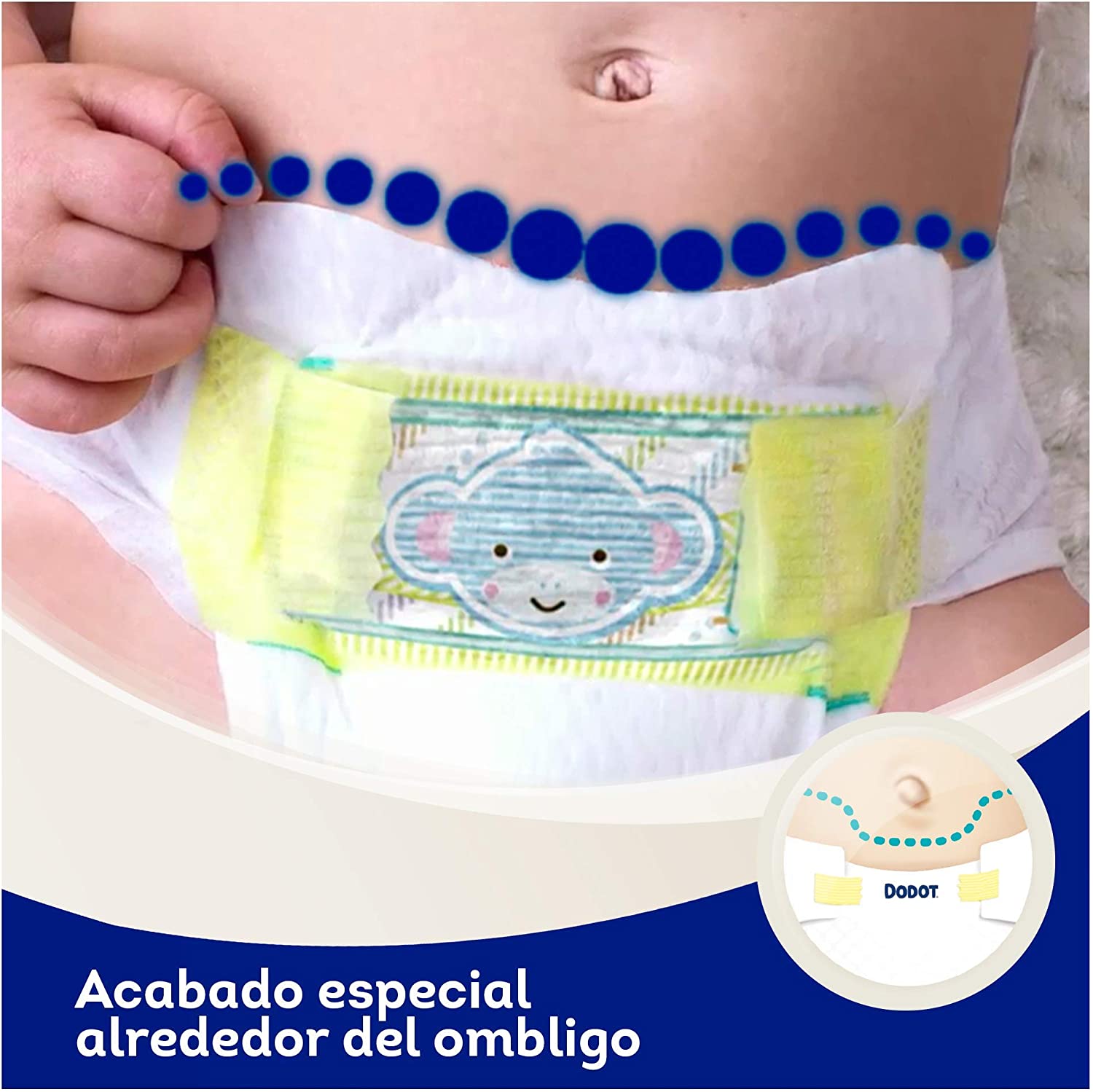 Dodot Sensitive - Diapers Size 5, 42 Diapers, 11 to 16 kg, White/Dark Grey Heather, 42 Unidad (Paquete de 1) - Image 4