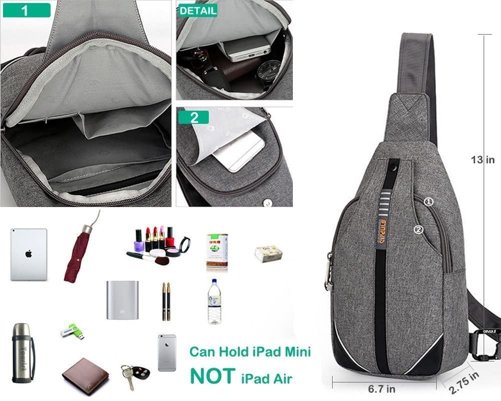 Waterfly Anti-Theft Backpack Crossbody Sling Bag Small Multipurpose Daypack for Men Women, Black - Image 4