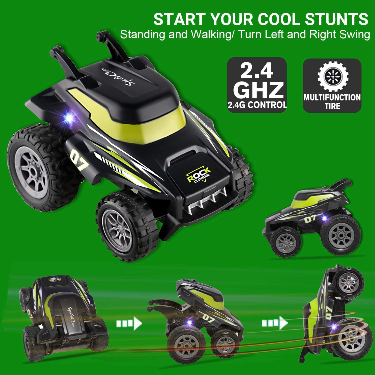 Kriogor Stunt Car, Remote Controlled RC Racing Car for Kids, 2.4GHz 360 Degree Remote Controlled