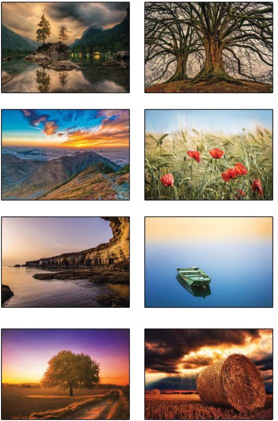 48 Glossy Blank Landscape Greeting Cards with Plain Kraft Brown Envelopes - Image 3