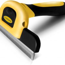 Deshedding Tool & Pet Grooming Brush for Small, Medium & Large Dogs, Cats & Horses, With Short to Long Hair. Dramatically Reduces Shedding In Under 10 Minutes
