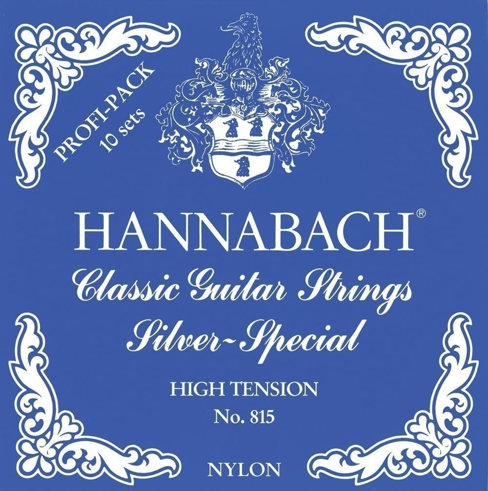 Hannabach 652777 Series 815 Professional Pack Bass Strings Light Tension Silver Special for Classic Guitar