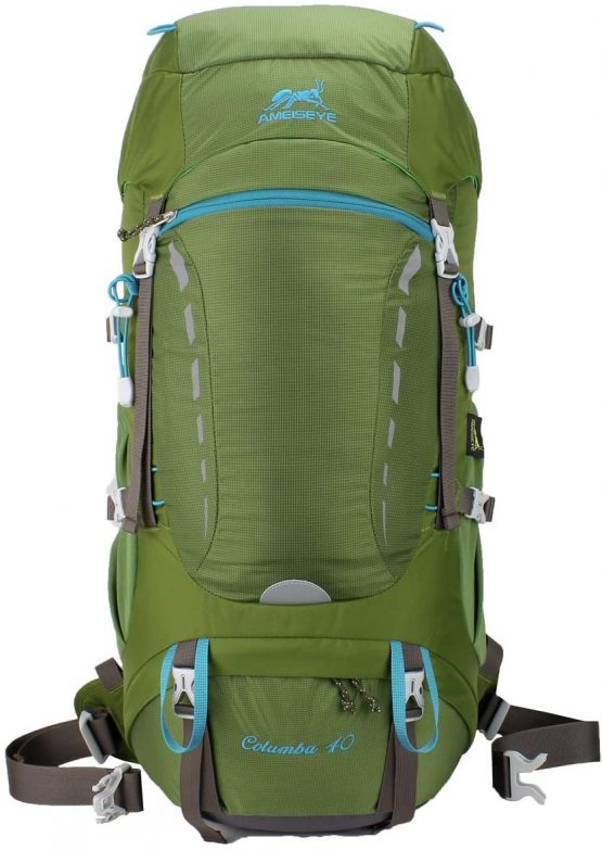 Eshow Hiking Rucksack Trekking Backpack 40 L for Men and Women with Rain Cover and Inner Frame
