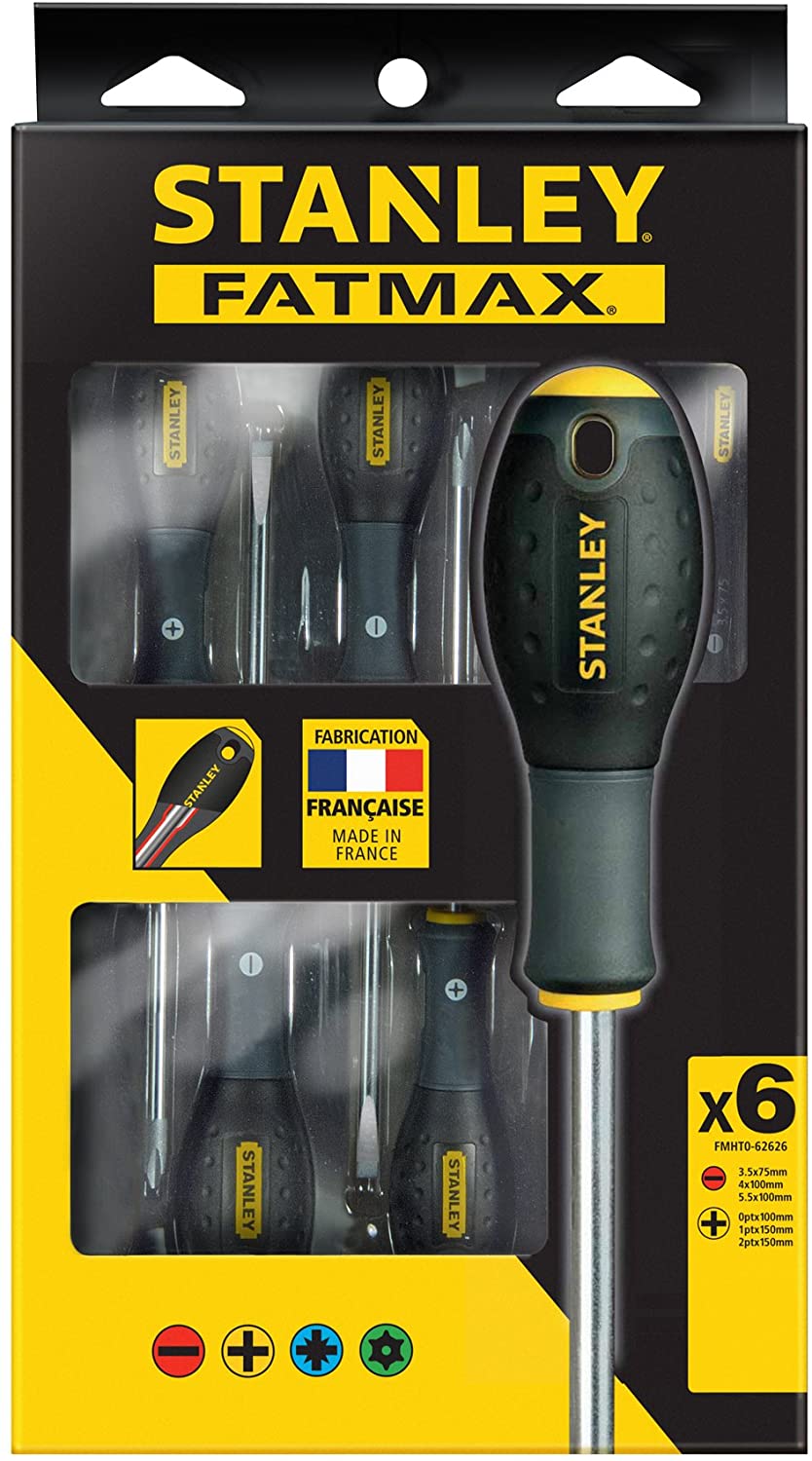 Stanley Fatmax FMHT0-62626 Parallel/PH Screwdriver, Multi-Colour, Set of 6 Piece