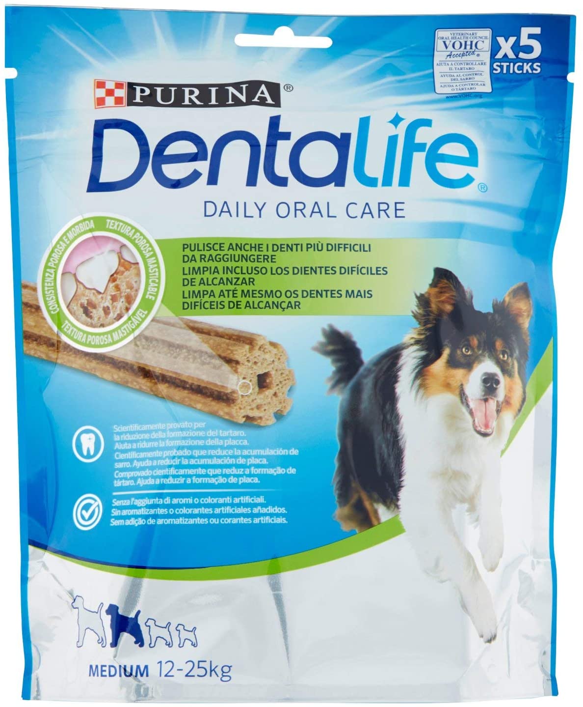 Purina Dentalife Medium 5 Packs of 115g - Total: 575g, 23 g (Pack of 5)