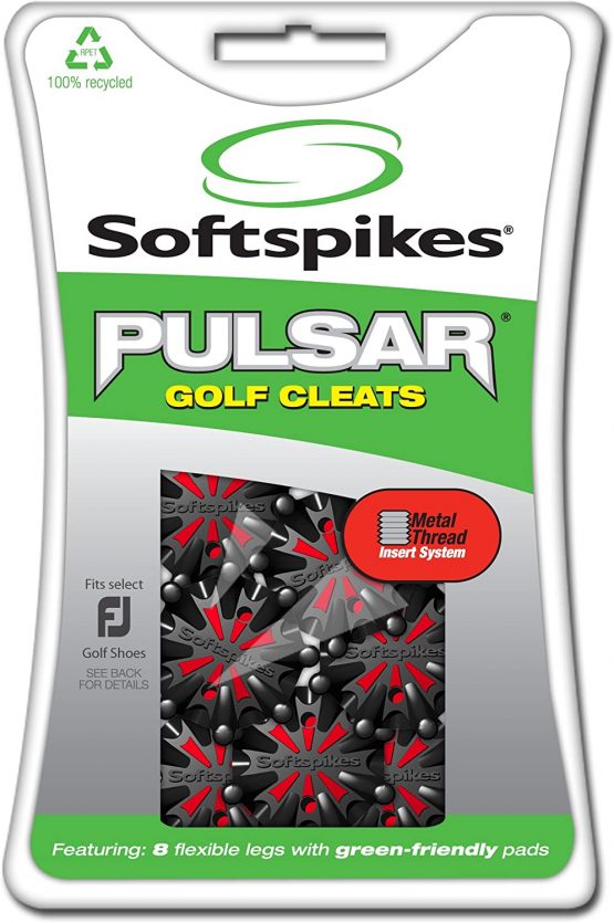 Softspikes Pulsar Cleat (SM), Black/Red, Clamshell of 1 Set