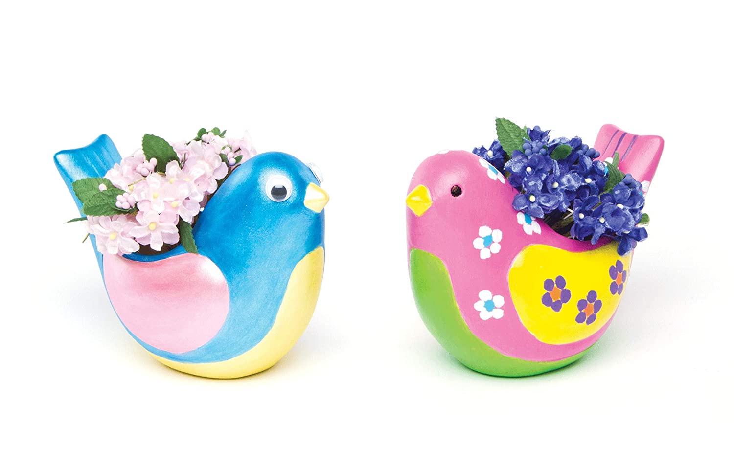 Baker Ross AG193 Ready To Paint Bird Ceramic Plant Pots, For Kids To Decorate and Display (Box Of 4), Assorted, Pack of 4 - Image 4