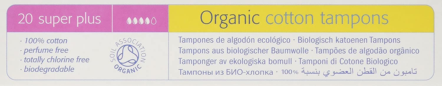 Natracare Organic All Cotton Tampons, 20 Each, 20 Count (Pack of 1) - Image 3