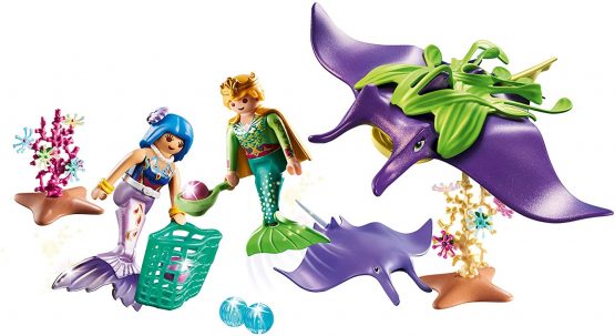 Playmobil Magic 70099 Pearl Collectors with Manta Ray, for Children Ages 4+, Colourful, 28.4 x 7.4 x 18.7cm - Image 2