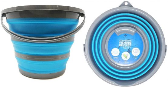 Bramble - Portable Space Saving Collapsible/Foldable 10 Litre Bucket - Blue