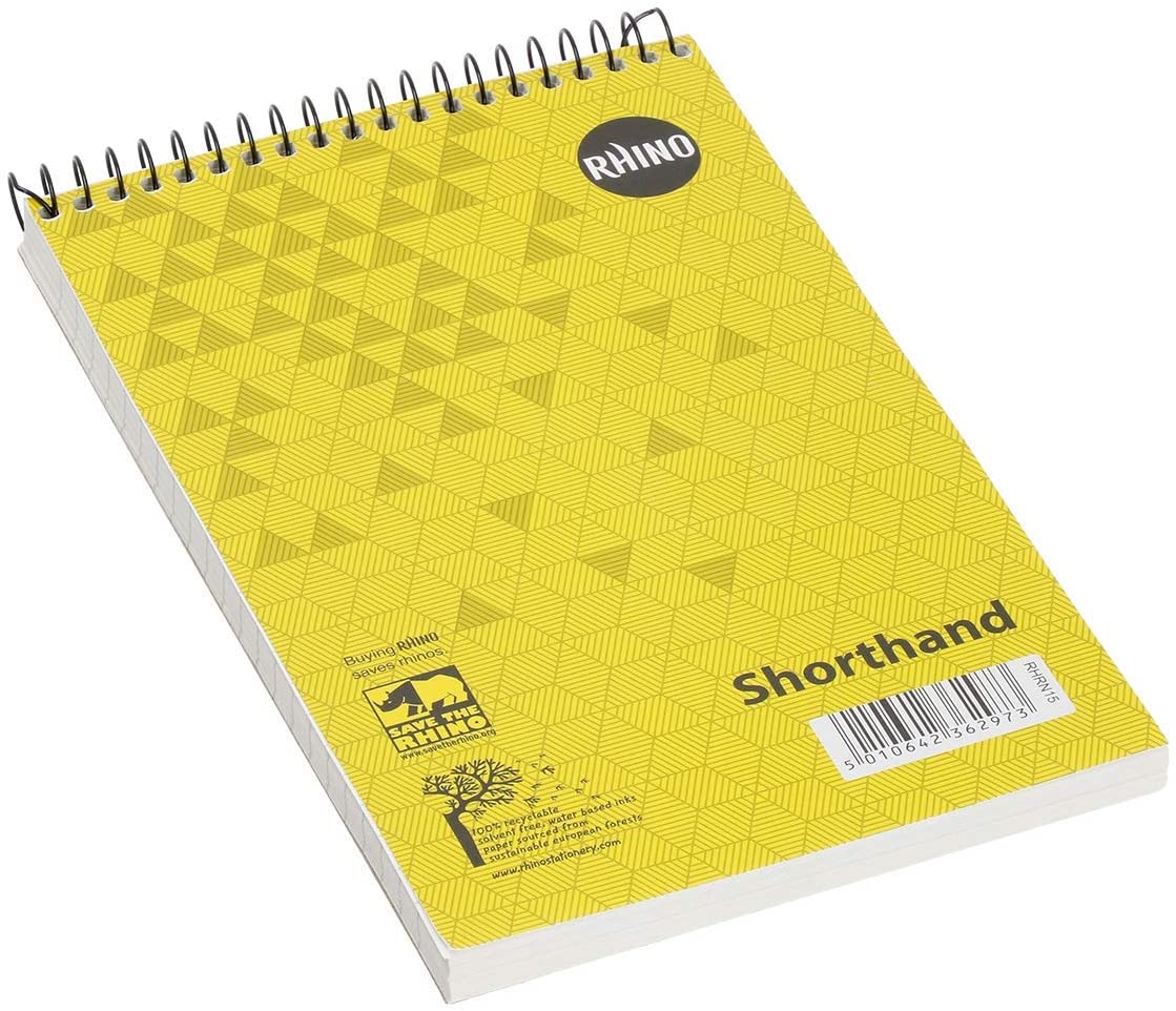 Rhino Shorthand Notebook, 300-Page / 8mm Lined Notepad, 1-Pack, Reporter's Spiral Notebook, Wirebound Writing Pad - Image 3