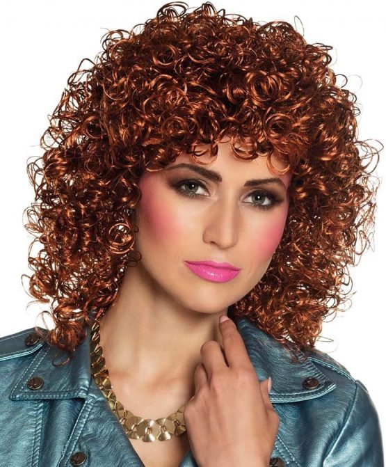 Boland 10103214 BOL86239 Fashion Club Frisee' Curly Wig, Brown, Chestnut, One Size - Image 2
