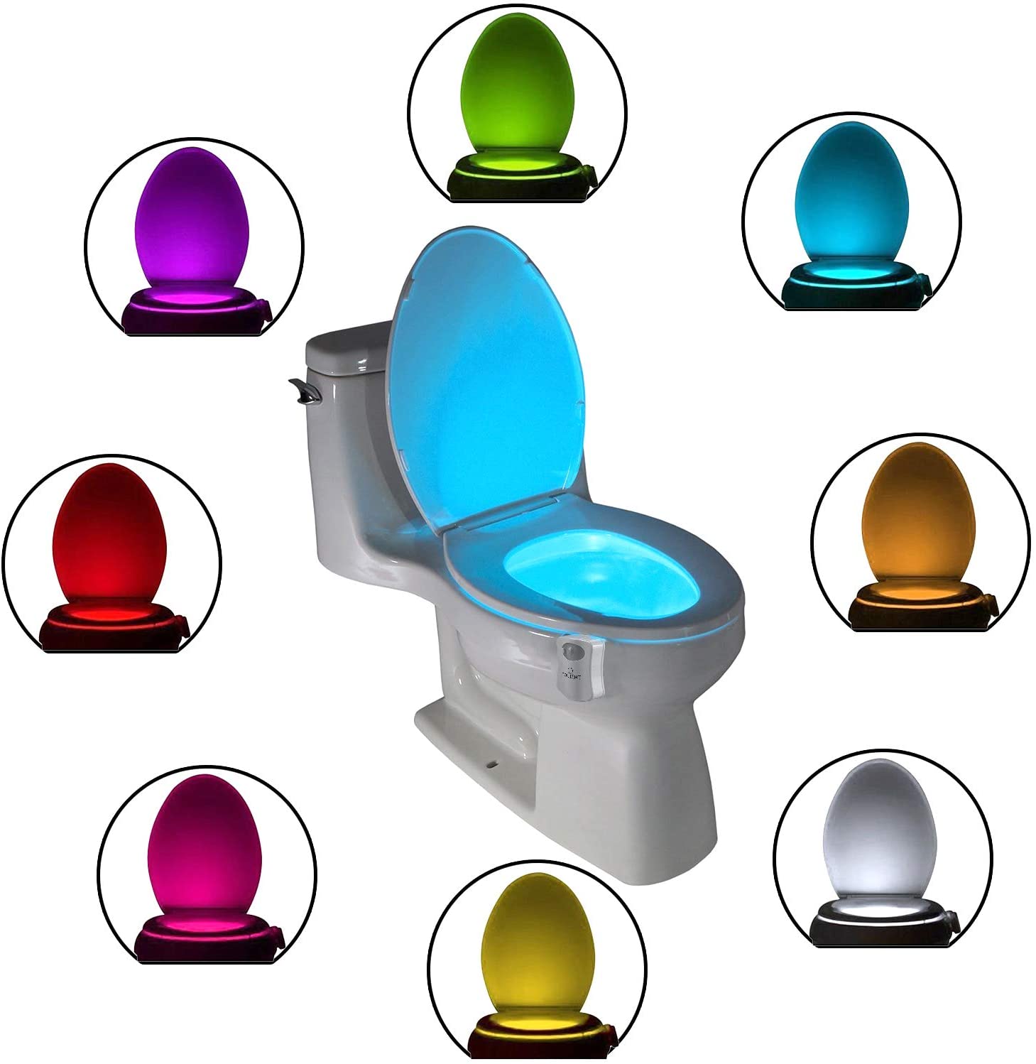 ToiLight The Original Toilet Bowl Night Light. Motion Sensor Fun & Cool Bathroom Accessory. Home Gadget for Men Women. Gifts for Men Dads Fathers Day Christmas. Funny Novelty Birthday Present