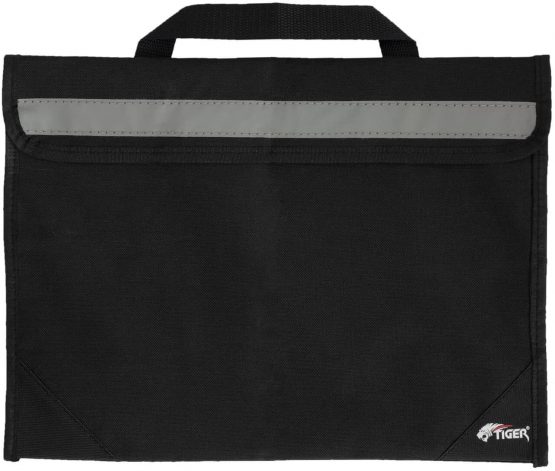 TIGER MSA63-BK Sheet Music Bag School Book Bag with Reflective Strip Black