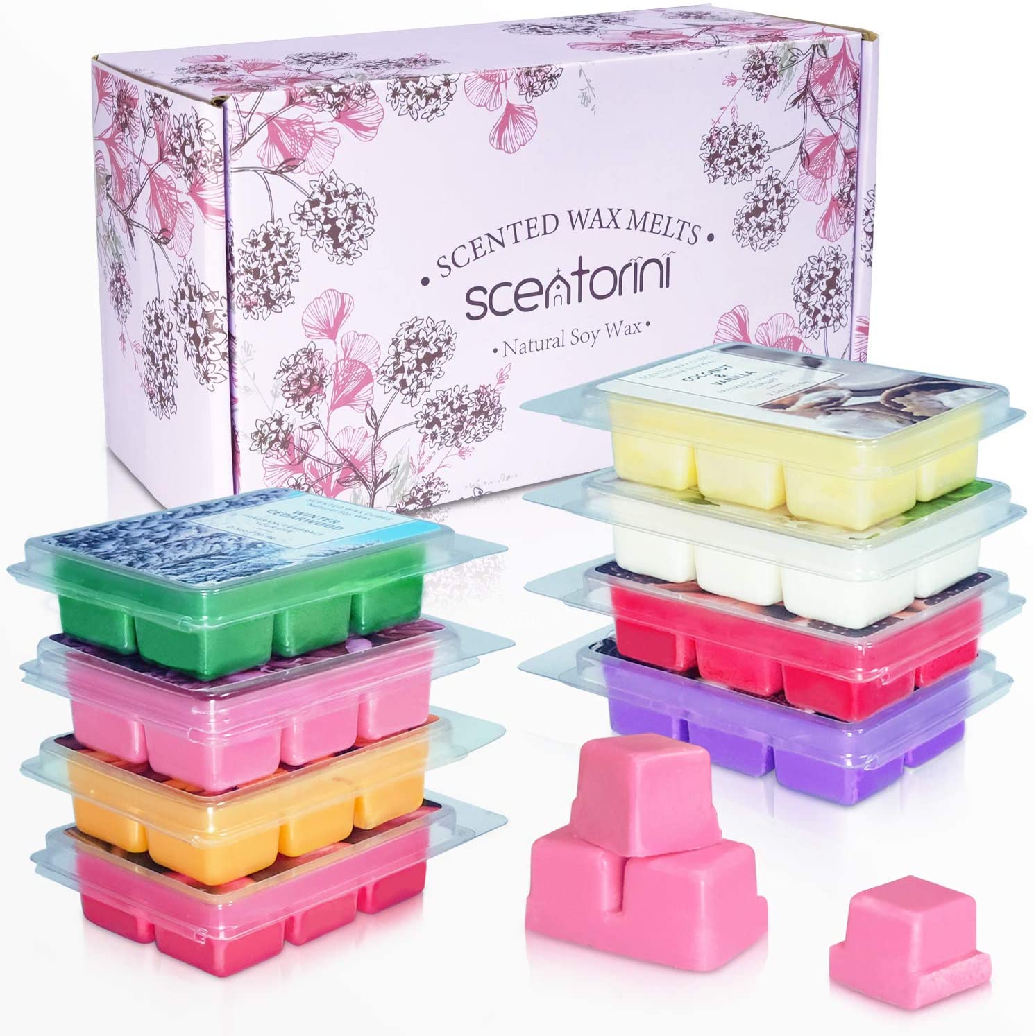 Scented Wax Melts, SCENTORINI Wax Cubes, 8x70.9 gram Scented Soy Wax Melts for Wax Warmer Series of 1, Red Mixed, 8 Pack - Image 2