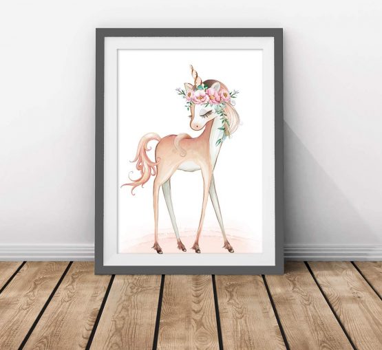 artpin® Children's Room unicorn Poster A4 Pictures Baby Room Decorative Girls Set of 3 Pictures Wall Art P57 - Image 3