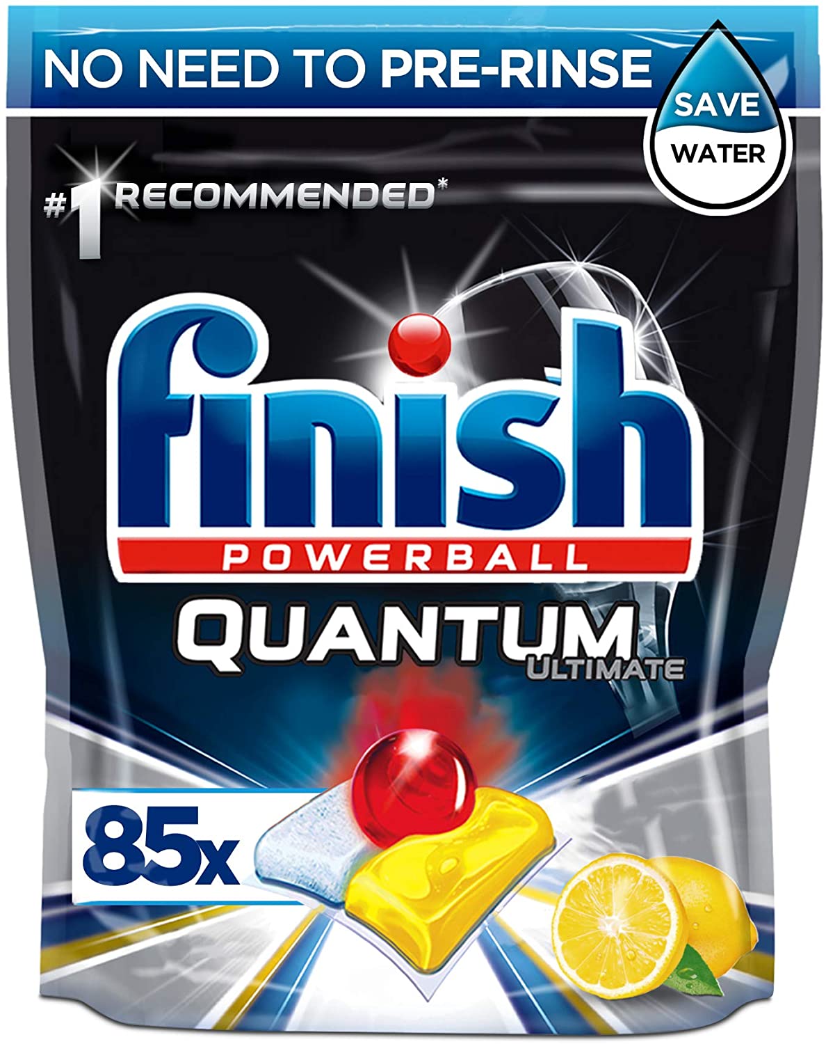 Finish In Wash Dishwasher Cleaner, Lemon, 1 count (Pack of 85)