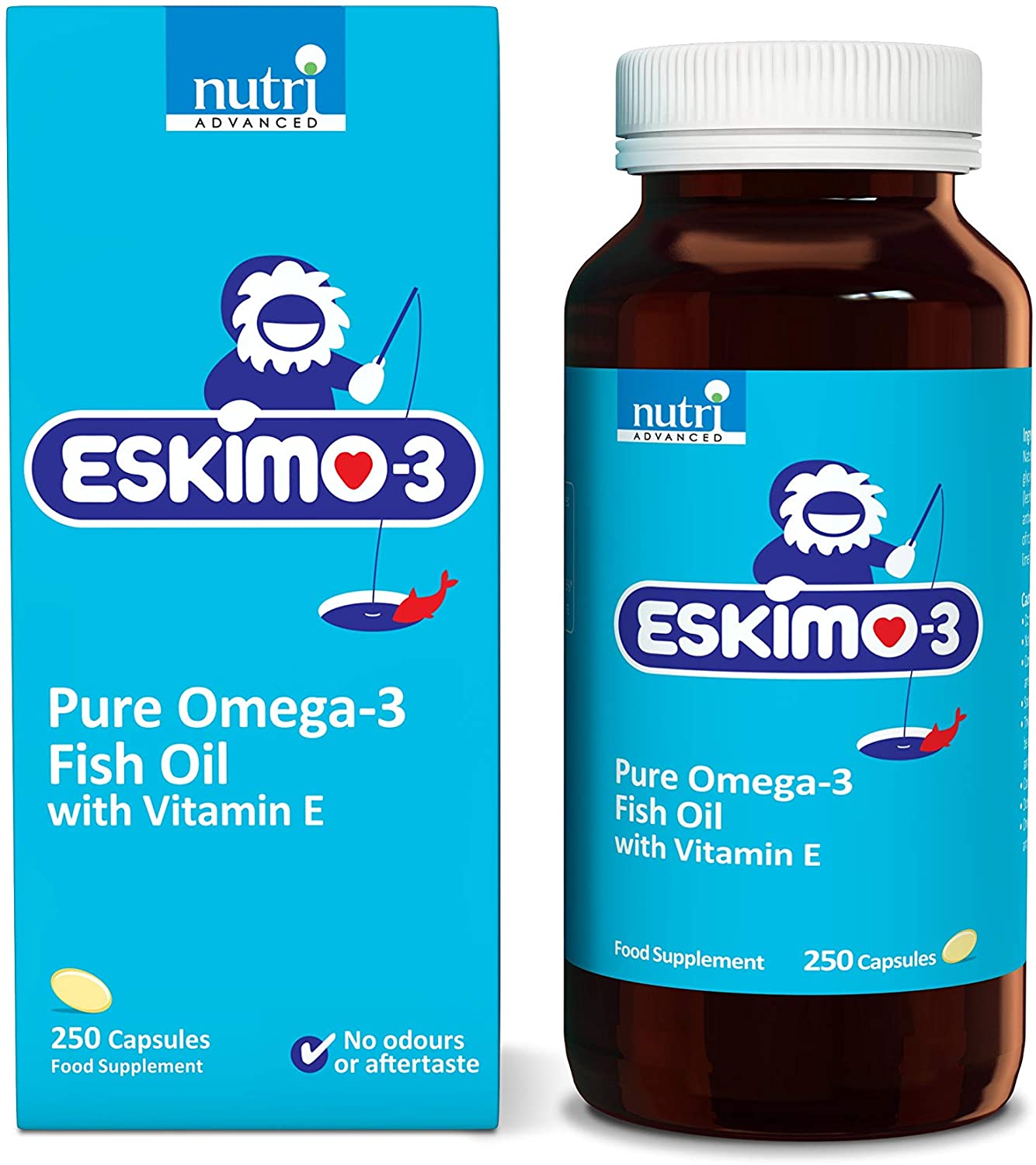 Eskimo-3 Fish Oil by Metagenics - Source of Omega-3 and Essential Fatty Acids EPA & DHA - Brain, Vision & Heart - 250 Mini Capsules