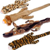 Newthinking Squeaky Dog Toys, 4 Pack No Stuffing Durable Plush Dog Squeaky Chew Toys Set for Puppy Small Medium Dogs Playing Making Fun
