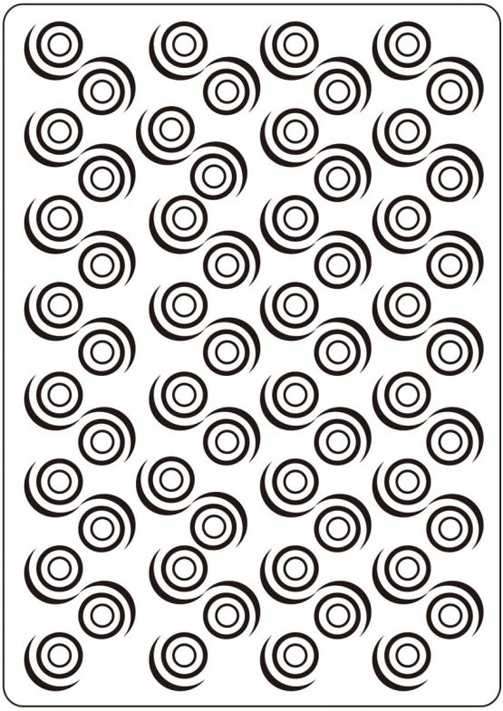 Darice Swirl Embossing Template, Transparent, 10.8 x 14.6 cm