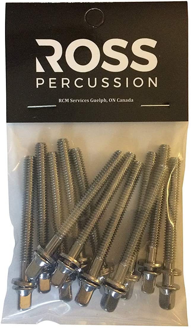 Tension Rods for Drums - ROSS Percussion (2 inch), silver