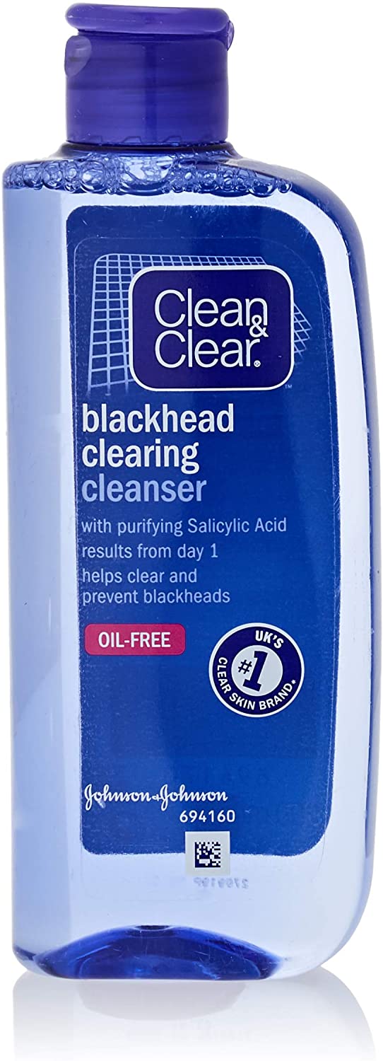 Clean & Clear Blackhead Clearing Oil-Free Cleanser, 200ml,CLNCLR02, 200 ml (Pack of 1)