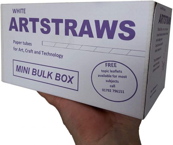 Amazing Arts and Crafts Artstraws WHITE PAPER STRAWS SCHOOL PACK ART STRAWS 6mm - Image 2